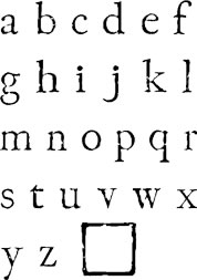 Technique Tuesday - Alphabet Stamp Set - Williamsburg Lowercase Letters Large  (sold individually)
